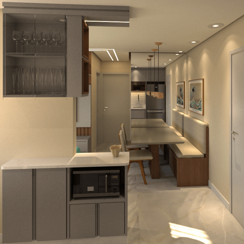 COZINHA E SALA DE JANTAR